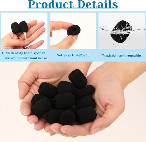 12 Pcs Microphone Cover, Microphone Covers Foam, Microphone Windscreen, Mic Cover, Mic Covers for Microphones Suitable for Most Standard Handheld Microphone in Saudi Arabia