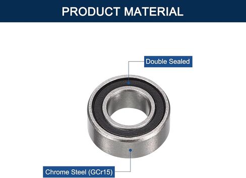 MR104-2RS Deep Groove Ball Bearings, ID 4mm x OD 10mm x Width 4mm Miniature Bearings, Double Rubber Sealed Ball Bearing Pre-Lubricated Chrome Steel Z2 Lever 10pcs in Saudi Arabia
