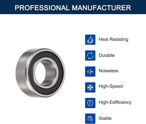 MR104-2RS Deep Groove Ball Bearings, ID 4mm x OD 10mm x Width 4mm Miniature Bearings, Double Rubber Sealed Ball Bearing Pre-Lubricated Chrome Steel Z2 Lever 10pcs in Saudi Arabia