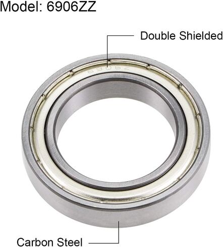 uxcell 695ZZ Deep Groove Ball Bearings Z2 5mm X 13mm X 4mm Double Shielded Carbon Steel 2pcs in Saudi Arabia