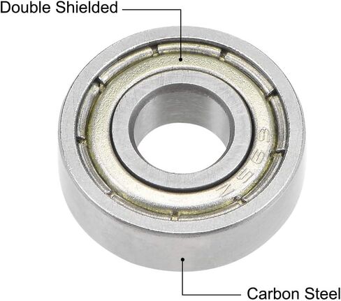 uxcell 695ZZ Deep Groove Ball Bearings Z2 5mm X 13mm X 4mm Double Shielded Carbon Steel 2pcs in Saudi Arabia