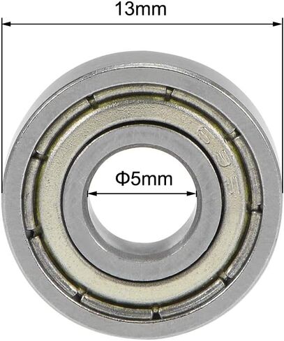 uxcell 695ZZ Deep Groove Ball Bearings Z2 5mm X 13mm X 4mm Double Shielded Carbon Steel 2pcs in Saudi Arabia