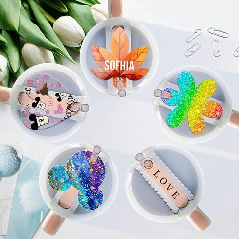 20 قطعة لوحة اسم التسامي الفراغات الاكريليك + 4 أوراق الأشعة فوق البنفسجية DTF كأس التفاف نقل لستانلي 40 أوقية، فراغات التسامي لوحة اسم DIY شخصية اسم التسامي الملحقات العلامة in Kuwait