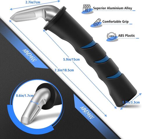 NINEMAX قطعتان من مقبض السيارة لمساعدة كبار السن في مقبض باب السيارة - مقبض دعم السيارة المحمول - مقبض نقل تلقائي للسيارة لقضيب الإمساك بالمعاقين in Kuwait