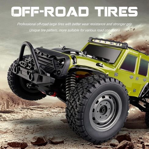 GoolRC 16103 RC Cars, 1:16 Scale Remote Control Car, 4WD High Speed Off Road RC Truck, 2.4Ghz All Terrains RC Rock Crawler with LED Light, Electric Toys Vehicle for Kids and Adults (White) in Saudi Arabia