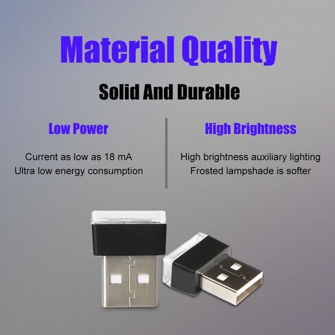 4 قطع مصباح LED USB صغير للسيارة، مصابيح تزيين داخلية عالمية، ضوء ليلي للسيارة، ضوء تزيين LED صغير، إضاءة محيطة LED ليلية للسيارة مناسبة لمعظم السيارات (وردي أرجواني) in Saudi Arabia