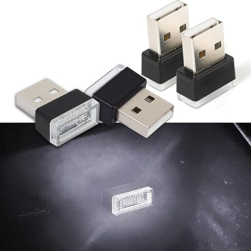 4 قطع مصباح LED USB صغير للسيارة، مصابيح تزيين داخلية عالمية، ضوء ليلي للسيارة، ضوء تزيين LED صغير، إضاءة محيطة LED ليلية للسيارة مناسبة لمعظم السيارات (وردي أرجواني) in Saudi Arabia