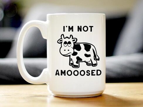 Bevvee Not Amooosed Ceramic Coffee Mug for Cow Gifts - 11 oz in Kuwait