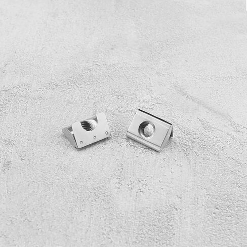 50PCS T-Slot Nut with Spring Sheet for European Standard 45 Series Aluminum Profiles M8 Internal Thread 10mm Groove Depth Carbon Steel in Saudi Arabia