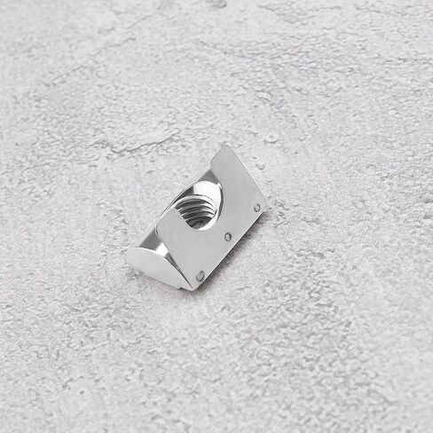 50PCS T-Slot Nut with Spring Sheet for European Standard 45 Series Aluminum Profiles M8 Internal Thread 10mm Groove Depth Carbon Steel in Saudi Arabia
