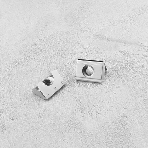 50PCS T-Slot Nut with Spring Sheet for European Standard 45 Series Aluminum Profiles M8 Internal Thread 10mm Groove Depth Carbon Steel in Saudi Arabia