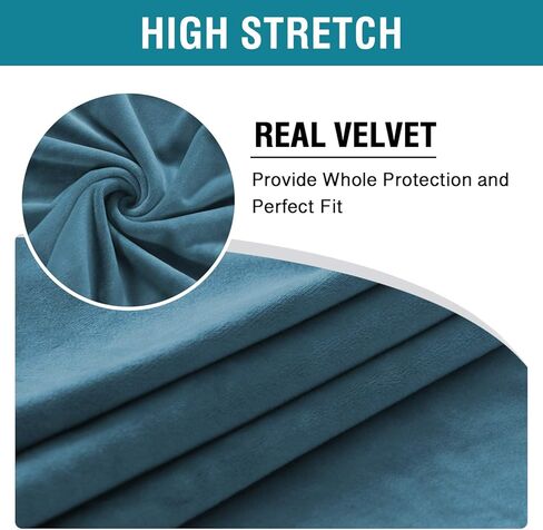 PrimeBeau Stretch Velvet Bar Stool Cover Set Counter Height Pub Chair Slipcover for Dining Room Cafe, Non Slip with Elastic Bottom (2 piece, Burgundy) in Saudi Arabia