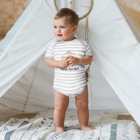 Cute Rascals Custom Baby Bodysuit Mimi's Girl with Wreath Flowers and Leaves Funny Cotton in Saudi Arabia