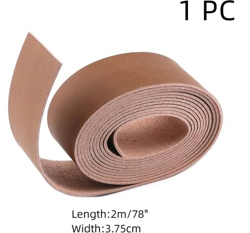 Oedema Leather Strap Light Brown Leather Strip 78-Inch Length, 1.47-Inch Width, for Bag, Jewelry, DIY Project in Saudi Arabia