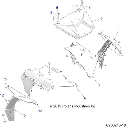 Polaris RZR Front Left Fender Flair، أسود لامع، قطعة OEM الأصلية 5439760-070، الكمية 1 in Saudi Arabia