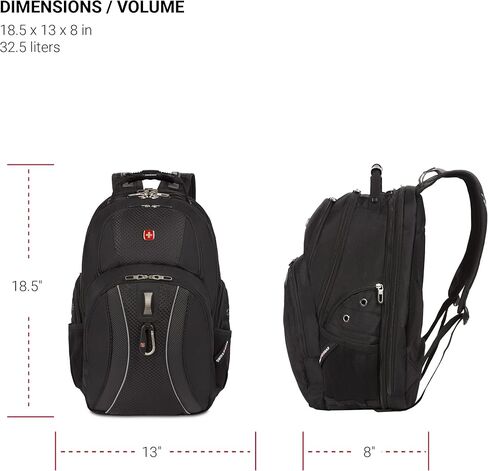 حقيبة ظهر لاب توب سويس جير سكان سمارت - أسود in Kuwait