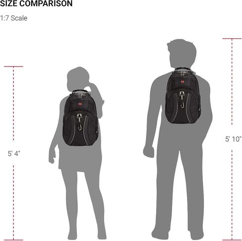 حقيبة ظهر لاب توب سويس جير سكان سمارت - أسود in Kuwait