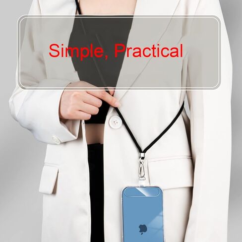 علامة تبويب حبل الهاتف، 8 قطع من رقعة حبل الهاتف العالمي بدون لاصق، وسادة بديلة لرقعة حبل الهاتف مع حلقة معدنية لحزام الهاتف الخلوي. (شفاف) in Kuwait