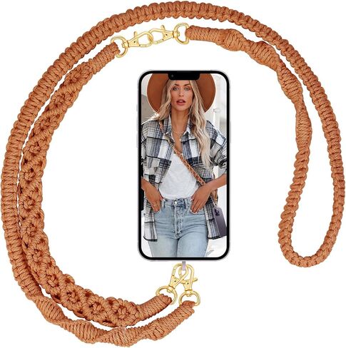 DoreenBow Phone Lanyard Boho Detachable Macrame Phone Strap Charm Handmade Crossbody Phone Lanyard in Saudi Arabia