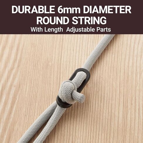 حبل للهاتف الخلوي من ELECOM، سلسلة دائرية متينة 6 مم مع ملاءة متصلة بحزام، طول قابل للتعديل، متوافق مع iPhone وAndroid، رمادي P-STSDH2R06GYL in Kuwait