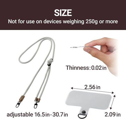 حبل للهاتف الخلوي من ELECOM، سلسلة دائرية متينة 6 مم مع ملاءة متصلة بحزام، طول قابل للتعديل، متوافق مع iPhone وAndroid، رمادي P-STSDH2R06GYL in Kuwait