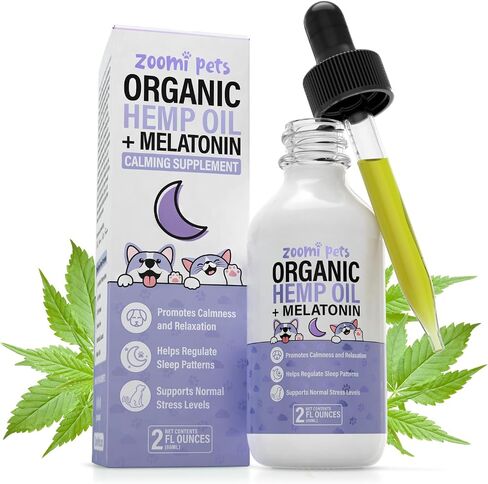 Calming Organic Hemp Oil for Dogs and Cats - Hemp Oil Drops with Omega Fatty Acids - Hip and Joint Support, Skin and Coat Health and Allergy Relief - Helps with Anxiety, Stress and Pain in Saudi Arabia