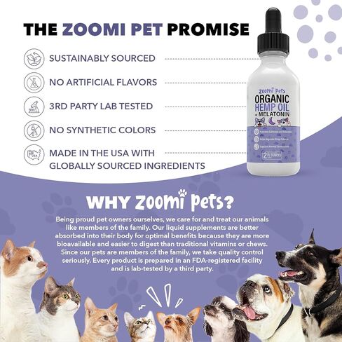 Calming Organic Hemp Oil for Dogs and Cats - Hemp Oil Drops with Omega Fatty Acids - Hip and Joint Support, Skin and Coat Health and Allergy Relief - Helps with Anxiety, Stress and Pain in Saudi Arabia