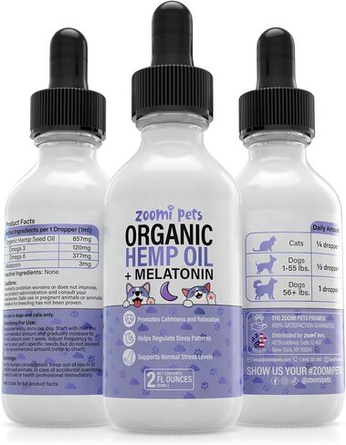 Calming Organic Hemp Oil for Dogs and Cats - Hemp Oil Drops with Omega Fatty Acids - Hip and Joint Support, Skin and Coat Health and Allergy Relief - Helps with Anxiety, Stress and Pain in Saudi Arabia