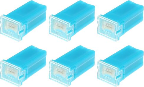 6 Pcs Standard Box Shaped Fuse 20 Amps, Universal for Pickup Trucks Cars SUV Durable Plastic Metal Blue in Saudi Arabia