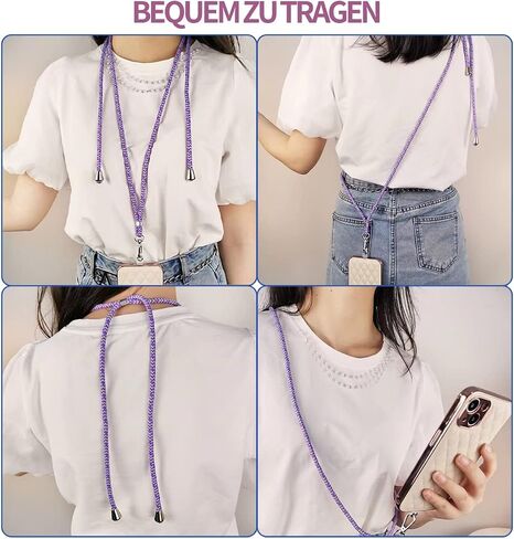 2x Cell Phone Lanyard, Universal Crossbody Patch Phone Lanyards,Adjustable Nylon Phone Lanyards for Around The Neck in Saudi Arabia