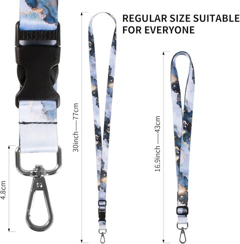 حبل للهاتف الخلوي، حزام رقبة عالمي قابل للتعديل وقابل للفصل، رخام أسود رائع متين متوافق مع معظم حامل بطاقات المفاتيح للهواتف الذكية للرجال والنساء (مجموعة من 4 قطع) in Kuwait