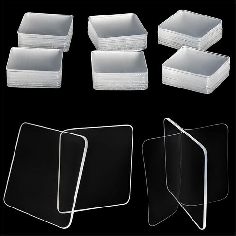 BXI 90 قطعة شريط مزدوج الجوانب شديد التحمل، مربعات تثبيت شريط لاصق سميك 1.37 بوصة، شريط نانو لاصق قوي قابل للإزالة خاص بالرغوة الصوتية، ولوحات الصوت اللباد، والجدار والحرف in Kuwait