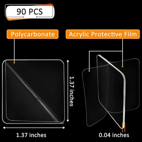 BXI 90 قطعة شريط مزدوج الجوانب شديد التحمل، مربعات تثبيت شريط لاصق سميك 1.37 بوصة، شريط نانو لاصق قوي قابل للإزالة خاص بالرغوة الصوتية، ولوحات الصوت اللباد، والجدار والحرف in Kuwait