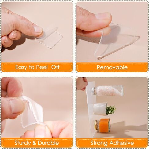 BXI 90 قطعة شريط مزدوج الجوانب شديد التحمل، مربعات تثبيت شريط لاصق سميك 1.37 بوصة، شريط نانو لاصق قوي قابل للإزالة خاص بالرغوة الصوتية، ولوحات الصوت اللباد، والجدار والحرف in Kuwait