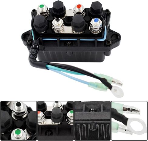 Compatible Relay Replaces Assy Boat Power Trim and Tilt Relay Assy 6H1-81950-00-00 6H1-81950-01-00 Replacement for Yamaha 30-90hp Outboard Engine (3 Pin Wire Configuration) in Saudi Arabia