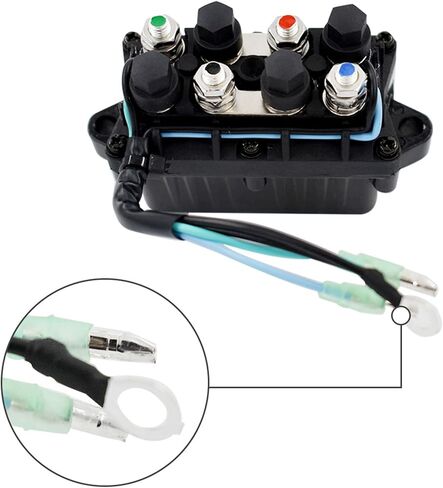 Compatible Relay Replaces Assy Boat Power Trim and Tilt Relay Assy 6H1-81950-00-00 6H1-81950-01-00 Replacement for Yamaha 30-90hp Outboard Engine (3 Pin Wire Configuration) in Saudi Arabia