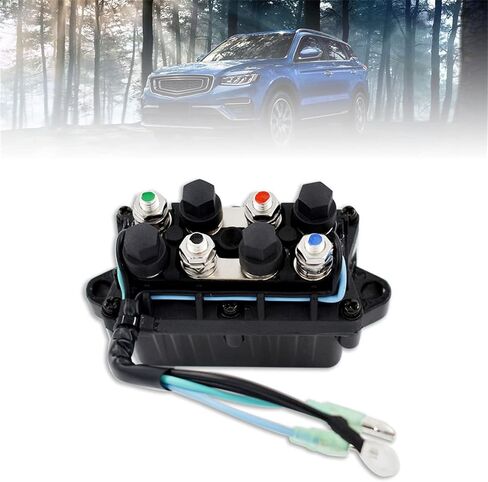 Compatible Relay Replaces Assy Boat Power Trim and Tilt Relay Assy 6H1-81950-00-00 6H1-81950-01-00 Replacement for Yamaha 30-90hp Outboard Engine (3 Pin Wire Configuration) in Saudi Arabia