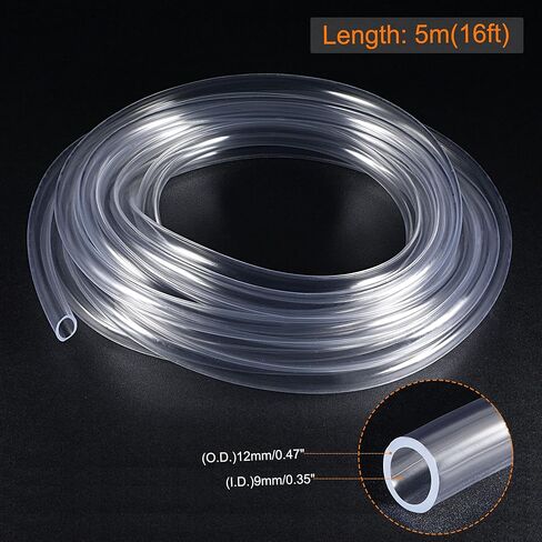 MECCANIXITY PVC Transparent Hose Vinyl Tubing 1mm ID 1.6mm OD 5m Flexible Lightweight for Water Tube,Air Tube in Saudi Arabia