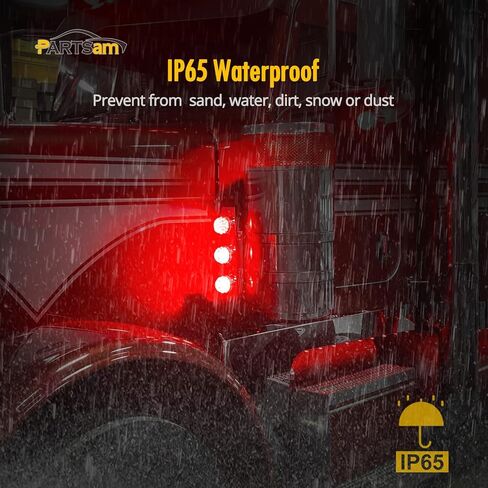 Partsam 1Pc Dual Revolution Watermelon Light, Amber 17LED Turn Signal/Marker Lights to Blue Auxiliary Light, Underglow Lights Compatible with Freightliner Kenworth Peterbilt Trucks in Saudi Arabia