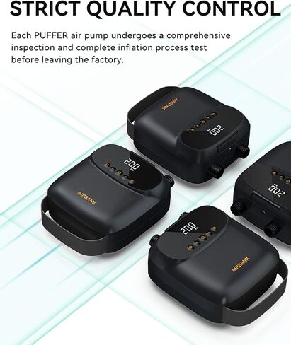 مضخة لوح مجداف صغيرة من AIRBANK 20 رطل لكل بوصة مربعة، مضخة SUP كهربائية، مضخة هواء أوتوماتيكية مزدوجة المرحلة 12 فولت للوحة التجديف، الطائرة الورقية، الخيمة، المرتبة in Kuwait