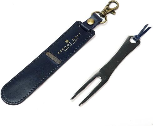 Reboot Golf Stainless Steel Golf Green Fork with Genuine Leather Cover in Saudi Arabia