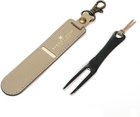 Reboot Golf Stainless Steel Golf Green Fork with Genuine Leather Cover in Saudi Arabia