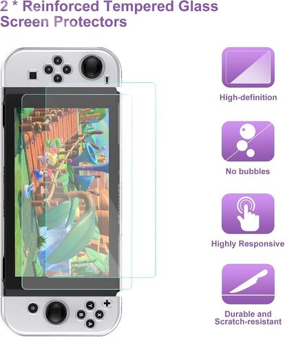 Younik Switch OLED Accessories Bundle, 16 in 1 Accessories Kit Includes Switch OLED Carrying Case, Protective Case Cover for Console & J-Con, Screen Protector, Adjustable Stand, Switch Game Case in Saudi Arabia