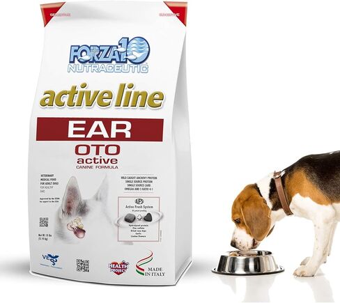 Forza10 Active Line OTO Ear Dog Food, Fish Dry Dog Food for Dog Ear Infection Treatment and Healthy Ears for Adult Dogs (18 Pounds) in Kuwait