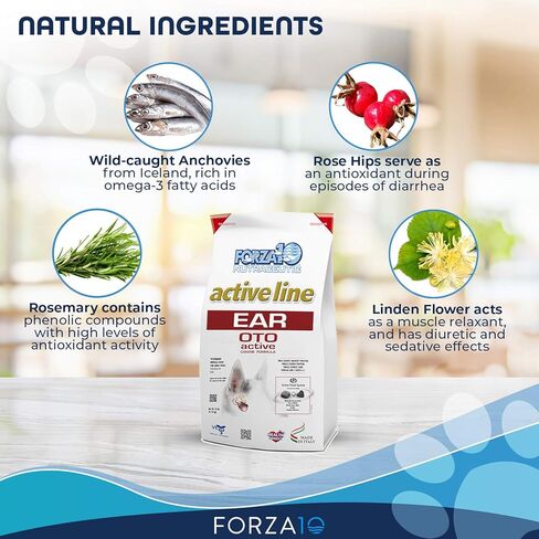 Forza10 Active Line OTO Ear Dog Food, Fish Dry Dog Food for Dog Ear Infection Treatment and Healthy Ears for Adult Dogs (18 Pounds) in Kuwait