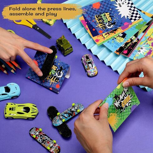 36 Pack Valentines Day Gift Cards with Fingerboards Finger Skateboards Valentine's Greeting Cards Valentines Finger Boards Set for Teens Valentines Classroom Exchange Prize Party Favor Supplies in Saudi Arabia