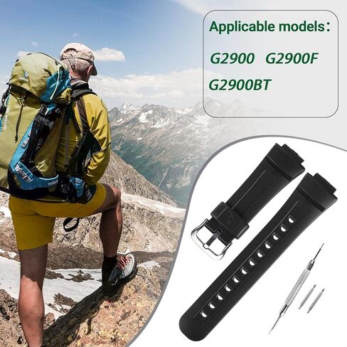 Waterproof Natural Resin Replacement Watch Band for Casio G-Shock G2900, G2900F, G2900BT in Saudi Arabia