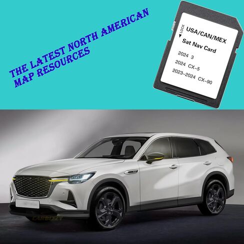 GPS Navigation SD Card Compatible with 2024 CX5 & 3, 2023-2024 CX90, USA/CAN/MEX Maps in Saudi Arabia