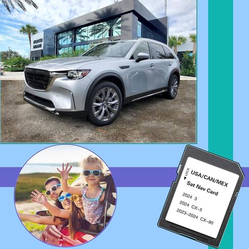 GPS Navigation SD Card Compatible with 2024 CX5 & 3, 2023-2024 CX90, USA/CAN/MEX Maps in Saudi Arabia