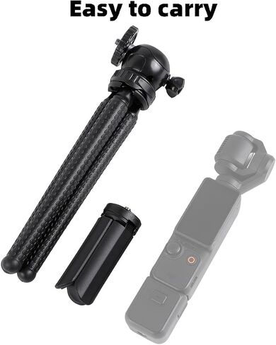 حامل ثلاثي القوائم مرن ومجموعة حامل ثلاثي القوائم صغير لسطح المكتب لـ DJI Osmo Pocket 3، Insta360 One X4 X3 X2 Go3، حامل ثلاثي محمول للسفر مع برغي 1/4-20 in Saudi Arabia